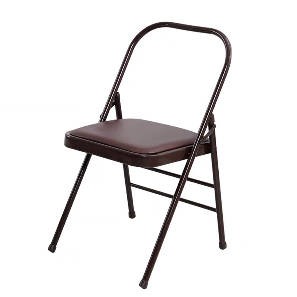 Silla de yoga portátil sin respaldo, diseño plegable para flexibilidad y entrenamiento de fuerza, resistente y alta capacidad de carga, ideal para uso doméstico y estudio, 80 cm, color negro