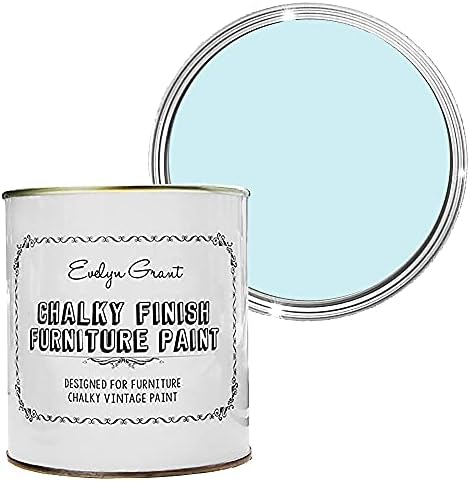 Evelyn Grant Chalk Furniture Paint | 500ml in 30+ Colours | Ultra-Premium Protection for Furniture & Cupboard | Interior & Exterior Wood Paint | Vintage Chalky Matt Finish (Black)