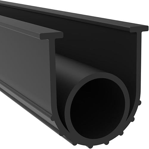 Sellos inferiores para puerta de garaje, resistentes a la intemperie, sellado de umbral de alto rendimiento, junta de goma EPDM, color negro,