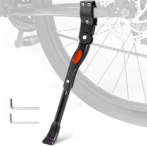 JCHHTZRGB Bike Kickstand for Jamis Coda / S1 / S2 / S3, Adjustable Aluminum Alloy Rear Side Bicycle Kickstan Bicycle Kickstand for 22' to 27.5' Wheels Non-Slip Sole for Adult Bike