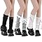 Jspupifip Kawaii Leg Warmers for Girls 3 Pairs, Y2K Lolita Ballet Leg Warmer Ribbed Knit Bow Cute Knee High Legwarmers for Harajuku Japanese Costume Party Accessory(Grey)