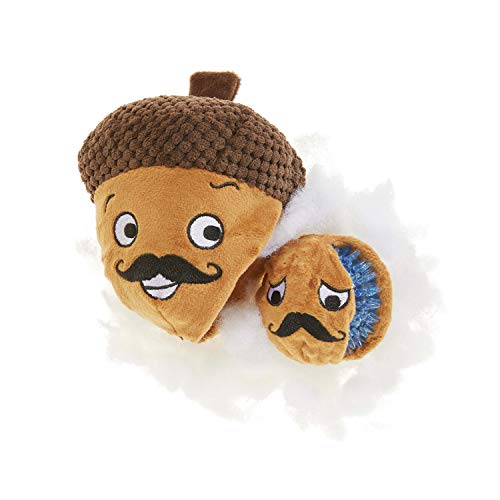 BarkBox Monsieur Acorn for Medium to Large Dogs, Plush, Bonus Free Toy Within