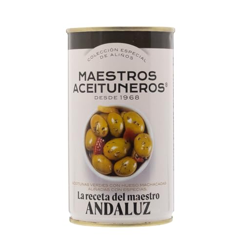Maestros Aceituneros Green Olives in Andalusian Sauce 370g