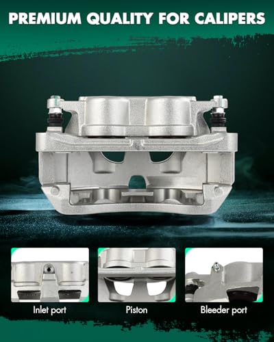 Image of SCITOO 18B5073 18B5072 Front Left & Right Disc Brake Calipers Assembly w /Bracket for Ford