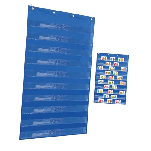 UTHCLO Transparente Lehrertaschen Hängeorganizer mit Sichtfenster Einschubfach zur Platzersparnis für Klassenzimmer Kindergarten und Zuhause zum Anzeigen von Stunden und Wochenplänen