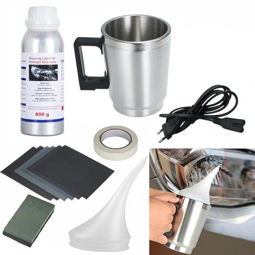 TMoriais Kit de Pulido para Faros de Coche - Restauración Profesional de Faros - ¡Haz Que Tus Faros Brillen como Nuevos!
