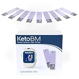 KetoBM Blood Ketone Test Strips for Dual Bluetooth Ketone & Glucose Meter, 50pk