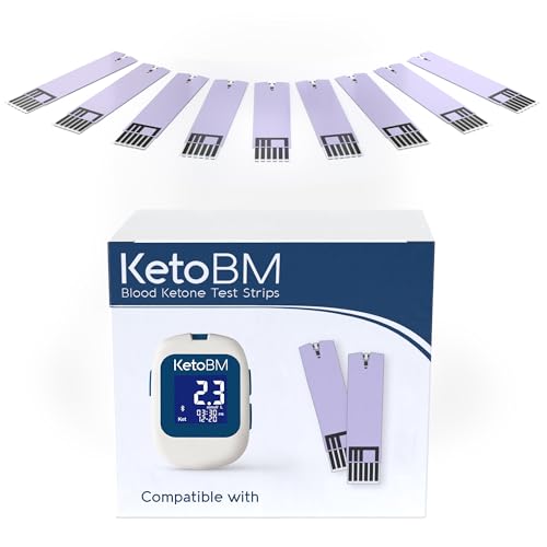 Image of KetoBM Blood Ketone Test Strips for Dual Bluetooth Ketone & Glucose Meter, 50pk