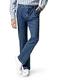 bügelfrei und pflegeleicht Walbusch Herren Bügelfrei Flex Bundfaltenjeans einfarbig Stone 52