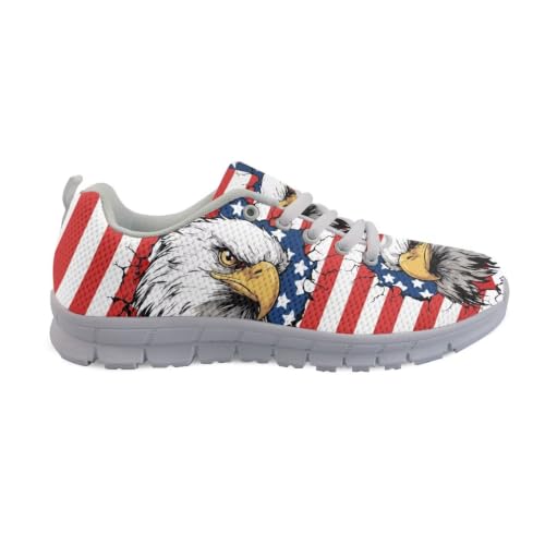 Image of GIFTPUZZ Mens Lace Up Athletic Trainers Running Sneakers Wedge Breathable Gym Lightweight Sports Tennis Shoes