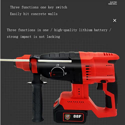 SXTYMV BohrhäMmer Schlagbohrmaschine Abbruchhammer Hammerbohrmaschine Lithiumbatterie Elektrohammer Elektrobohrer… – Bild 5