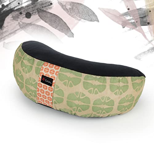 Zafu media luna DESENFUNDABLE ESTAMPADO BATAFURIA - cojín para meditación y yoga Cover
