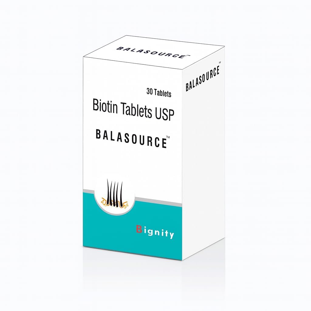 Balasource Biotin Tablets Natural Supplement for Healthy Hair Growth, Strong Nails & Glowing Skin | Keratin, Boosts Energy & Metabolism, Reduces Hair Fall & Breakage For Men & Women-image-12