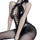 BDSMJOY Latex Dessous für Sex Damen Wetlook Bodysuit Dessous Sexy Set,mit Latex Snocks Damen Unterwäsche & Handschuhe,Latex Catsuit Reizwäsche Kostüme für Erwachsene Clubwear Lingerie Kleider (M)