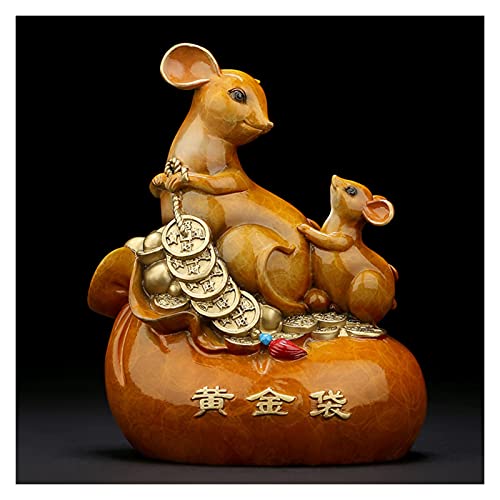 Statue Feng Shui souris zodiaque chinois décoration maison faite à la main
