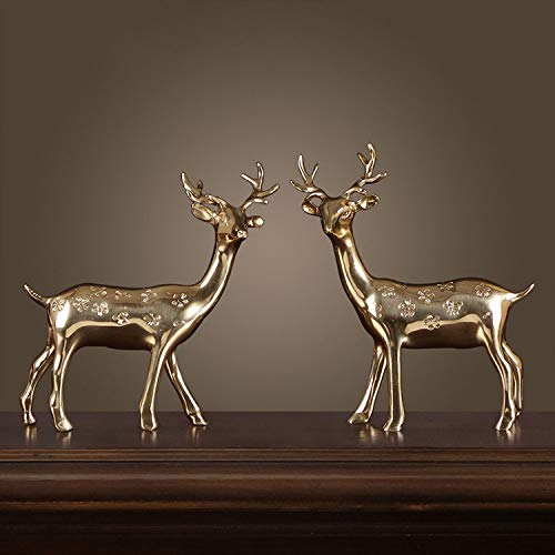Statue de cerf en cuivre : décoration créative et élégante pour bureau - 2