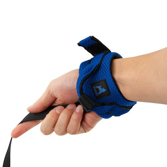 Image of Gooby Soft Mesh Wristband Surfer Leash, Blue, 6 FT