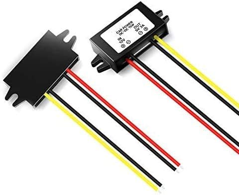 Miniatura 2 de Magnolora - Paquete de 4 unidades de fuente de alimentación LED para coche, 12 V a 5 V, 3 A, CCCC Buck convertidor
