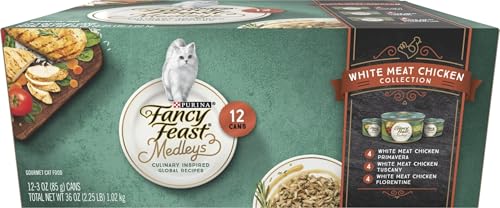Purina Fancy Feast Wet Cat Food Variety Pack, Medleys White Meat Chicken in Sauce Collection - (Pack of 12) 3 oz. Cans - image 1