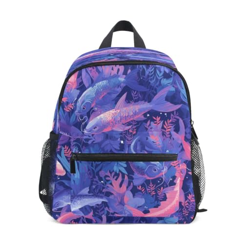 Sac à dos enfant de dessin animé et cartable préscolaire poisson koi