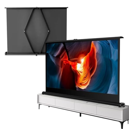 Pantalla para Proyector, Pantalla Proyector Retractil, Pantalla De Proyección Enrollable Portátil De 50 Pulgadas, Pantalla De Imagen HD, para Películas Al Aire Libre, Teatro En El Patio Trasero(4:3,50