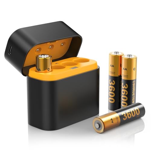 for Meta Quest 2/3/3S Controller Accessories Rechargeable Battery Pack with Charger, 4 Pack 1.5V 2400mAh Long-Lasting Battery with Charging Storage Box for Oculus Quest 2/3/3S Controller Accessories