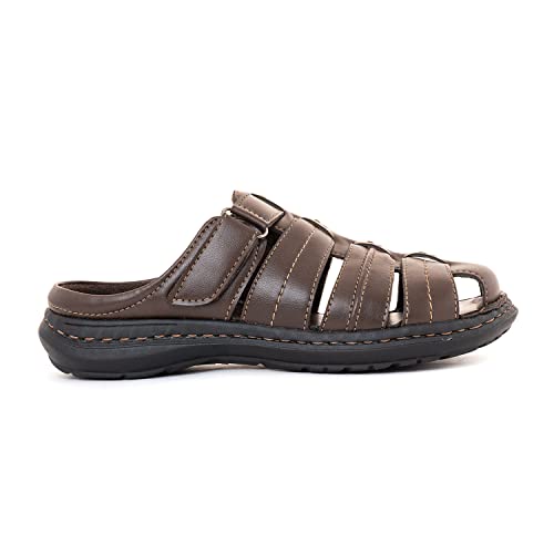 Image of Khadim's 9361254 Lightweight Durable Extra Soft Trendy Premium Stylish Casual Velcro Strap /Slip-On Sandals | Floaters For Men