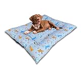 ZK ZuresKa Cama Perros Medianos, Pequeños o Gatos - Cojín, Alfombra, Colchón o Colchoneta de Mascota para Suelo, Lavable y Tamaño M, 70x48 cm (también Ideal para Cachorros)