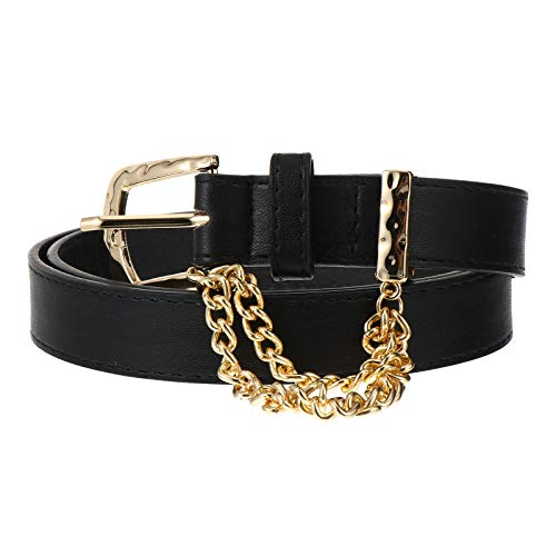 LUOZZY Women's Waist Belt with Chain Adjustable Pant Jeans Belt for Women Clothing Accessories