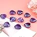 Marrywindix 10 Packs 1 Inch Healing Crystal Natural Amethyst Heart Love Carved Palm Worry Stone Chakra Reiki Balancing