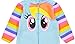 My Little Pony Rainbow Dash Toddler Girls Fleece Zip-Up Hooded Costume Coverall Blue 4T