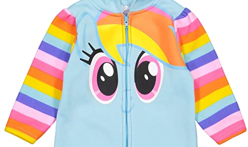 My Little Pony Rainbow Dash Little Girls Fleece Zip-Up Hooded Costume Coverall Blue 7-8 by My Little Pony - Image 8