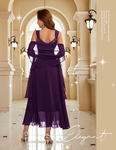 Image of BeryLove Summer Formal Wedding Guest Prom Dresses Sequin Cocktail Evening Lace Elegant Mother of The Bride Dress