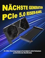 EZDIY-FAB PCIe 5.0 Riser-Kabel,Gen5 GPU-Verlängerung,Gerade,30cm,Schwarz – Ansicht 3