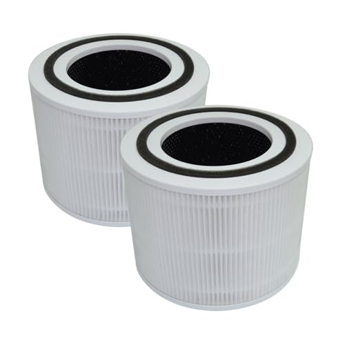 PUREBURG Replacement Filter Compatible with DUMOS and Sweetcrispy JHQ-D22-WT Air Purifier,2-Pack H13 HEPA Activated Carbon 3-Stage Filtration Air Clean Dust VOCs Odor
