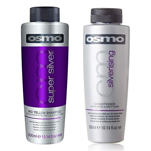 Osmo Super Silver No Yellow Shampoo & Silverising Conditioner 300 ml Twin Pack