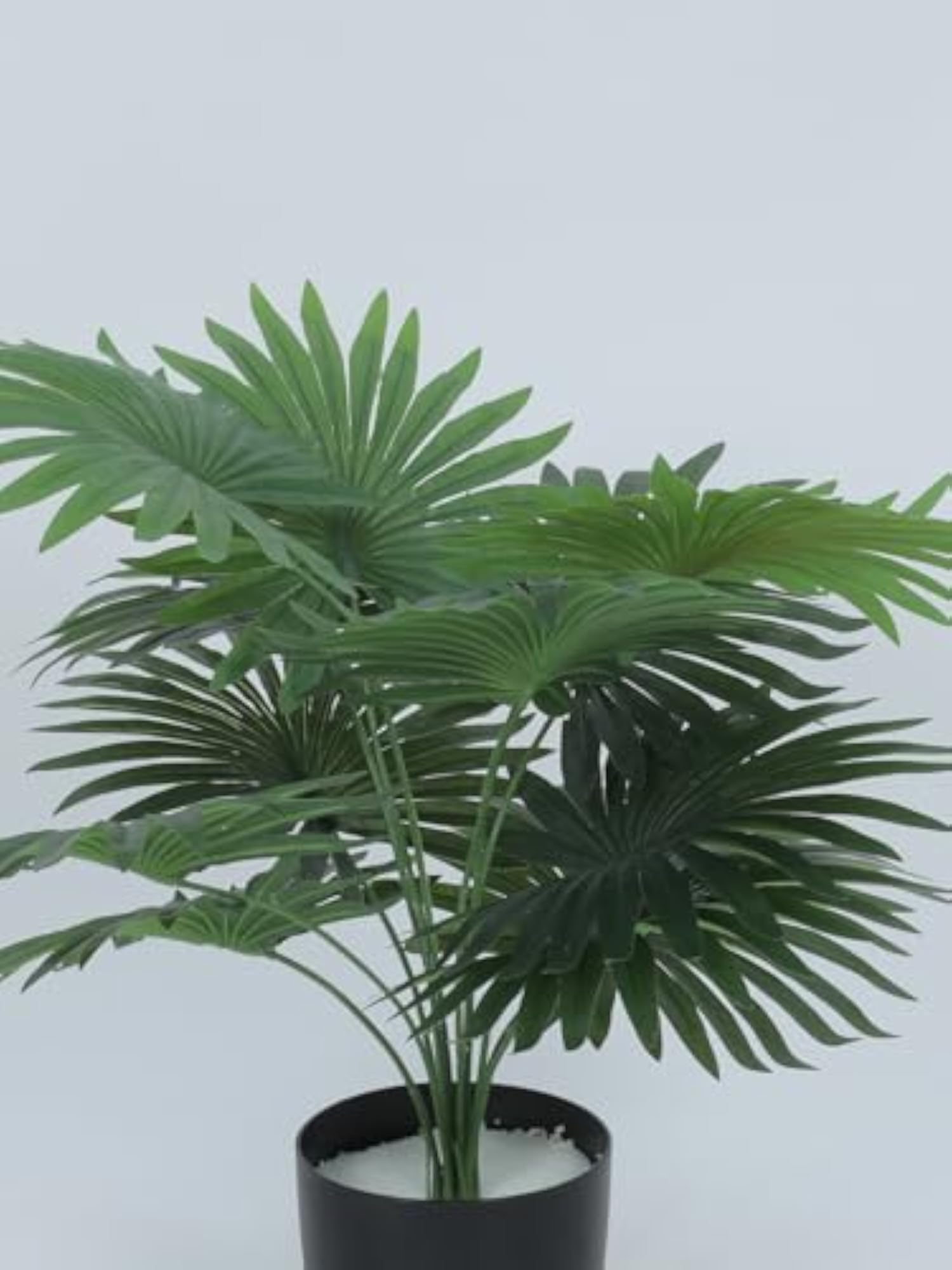Artificial Circular Fan Palm Tree with Pot, 2 Feet