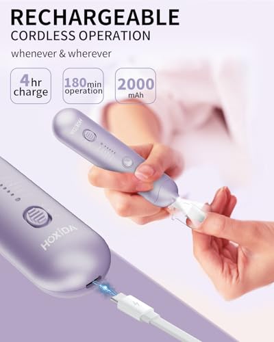 image for Hoxida Professional Manicure Pedicure Kit, Cordless Electric Nail File