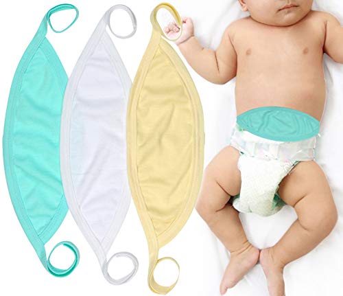 Image of ToBeInStyle Babies' 3 Pack Comfortable Newborn Baby Belly Binder - Pastel - One Size