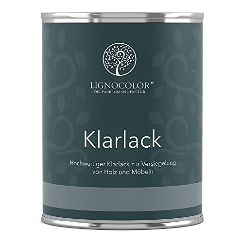 Lignocolor Klarlack hochwertige und professionelle Versiegelung für Möbel- und Holzoberflächen (750 ml, Seidenglänzend)