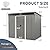8x6 FT Outdoor Metal Storage Shed, Galvanized Steel Garden Shed, Foundation Frame, Ventilated Tool Storage House, Sloped Roof, Weather Resistant Backyard Shed for Lawn Equipment, Gray