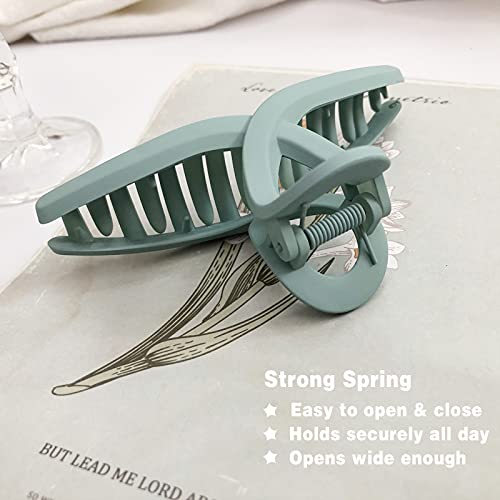 Nalodu 5 Pack Hair Claw Clip Large Matte 4.3 Inch No Slip Big Butterfly Jaw Clips Clamp Assorted Colors For Thin Fine Medium Thick Hair Women And Girls #TOP1