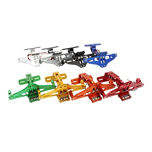Worldmotop Motorcycle License Plate Bracket Fender Eliminator Kit Universal For Yamaha Kawasaki Honda Ducati Suzuki Bmw Adjustable Light Tail Tidy Holder Mount Led(Black) #TOP3