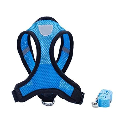 Mesh Fabric Dog Vest Harness Soft Adjustable Comfortable Pet Lead Cover
