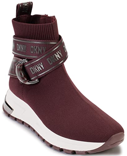 DKNY Women's Miley Slip on Sneaker, Bordeaux, 6.5