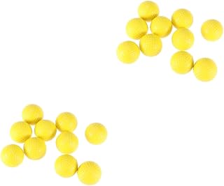 INOOMP 20 pcs mini golf balls indoor golf balls foam golf balls yellow golf balls foam sports balls backyard balls yellow balls golfballs Hollow balls yellow PU ball outdoor indoor ball
