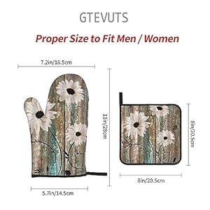 Rusticdaisywoodboardovenmittsandpotholderssetsof4countrystyleheatresistantpolyestercookingglovesnonslipovenmittsforkitchenbakinggrillingbbq Urban Country Home Decor Rustic daisy wood board oven mitts and pot holders sets of 4 country style heat resistant polyester cooking gloves non slip oven mitts for kitchen baking grilling bbq urban country home decor