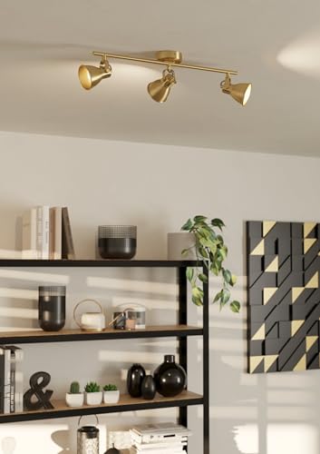 Eglo Faretto Da Soffitto Seras, Ottone Spazzolato-Oro, A 3 Luci - 2