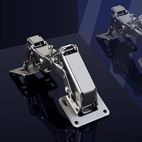 2X Qrity Pack of Kitchen Cabinet Door Hinges Cupboard Door 170 Degree Hinges + 16 Fixing Screws - Large Angle Door Hinges - No Slot Required - Easy to Install