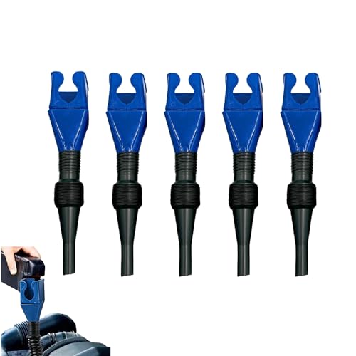 5 Stück Retractable Auto Fuel Funnel, Flexibler Ölfang-Kunststofftrichter, Auto Benzin Kraftstoff Trichterl, Snap Funnel, Universal Plastic Funnel, Für Autoöl Und Haushaltszwecke(Blau)